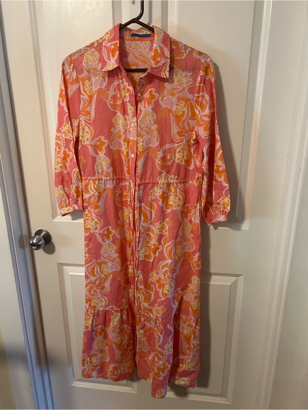 J.McLaughlin summer dress size Med orange, pink, and yellow